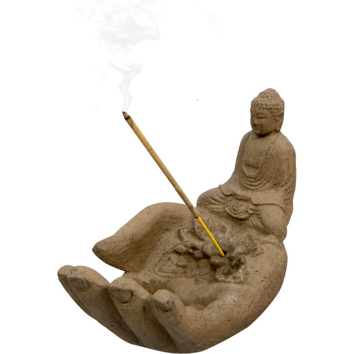 Volcanic Statue Buddha Hand Incense Burner