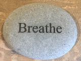 Breathe, Peace, Imagine, Believe Laser Cut Inspirational Rocks