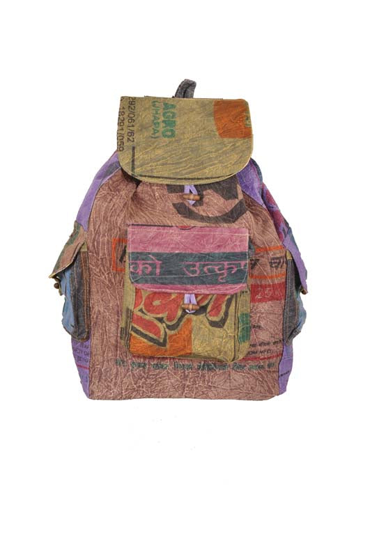 Recycled Rice Bag Backpacks