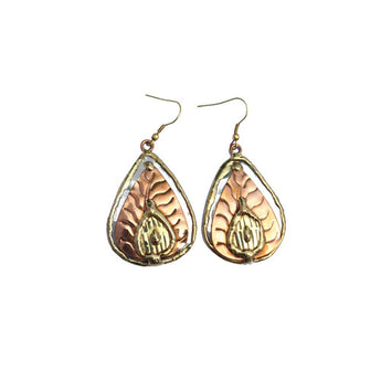 Stainless Steel & Copper Earrings - Handmade