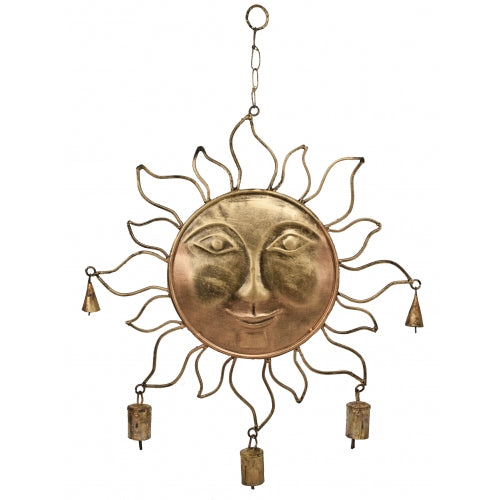 Gold Sun With Bells - Chimes