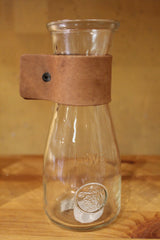 Glass Vases with Leather Tag
