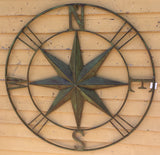 39" Compass Metal Wall Hanging