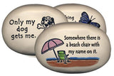 Decorative White Rocks with Messages