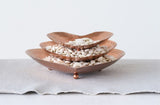 Decorative Embossed Metal Heart Dishes, Copper