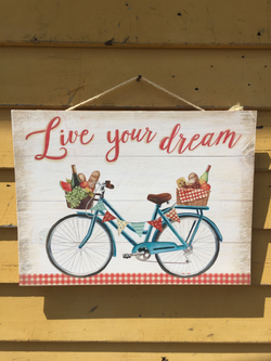 Live Your Dream Wood Sign