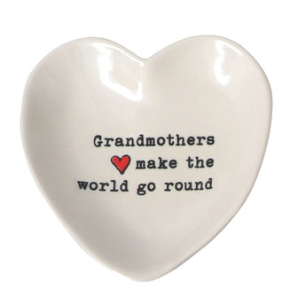 Grandma Heart Trinket Dish: Grandmothers Make the World Go Round
