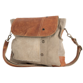 Plain Leather Shoulder Bag | Recycled Canvas Bag