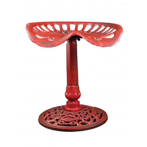 Cast Iron Stool, Red Tractor Seat